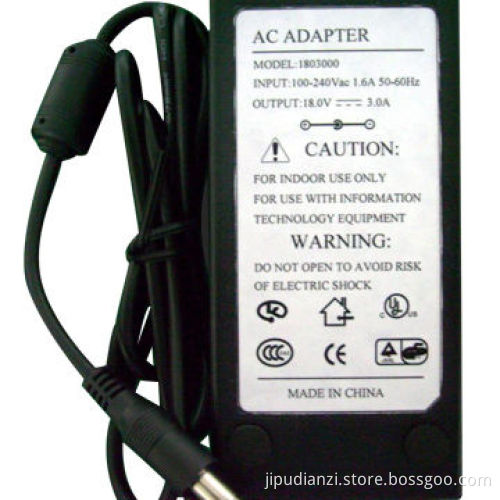 CE, RoHS, FCC-approved Factory Sell 54W Adapter 18V 3A with USB Port